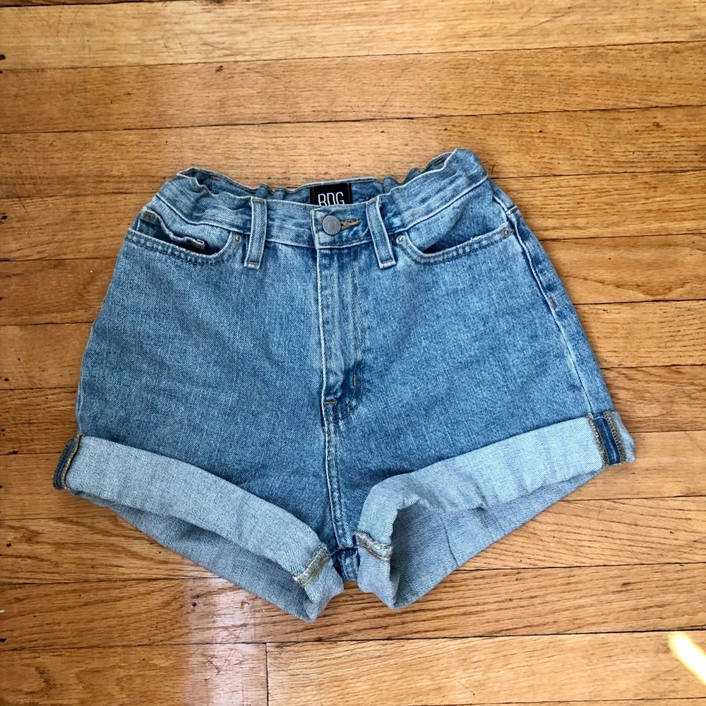 BDG High Rise Mom Denim Shorts